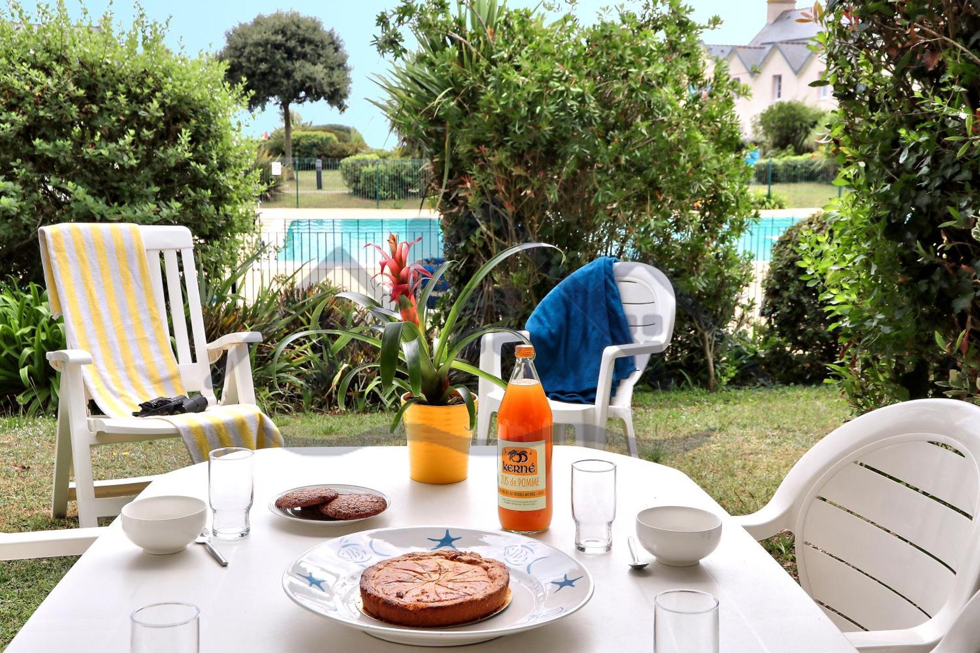 Localise - A06 - Entierement De Plain-Pied Avec Petite Vue Mer - Donnant Sur La Piscine Et Le Jardin - Wifi Inclus - Draps Inclus - Guilvinec Exteriör bild